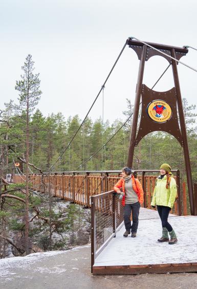 New suspension bridge in Repovesi National Park