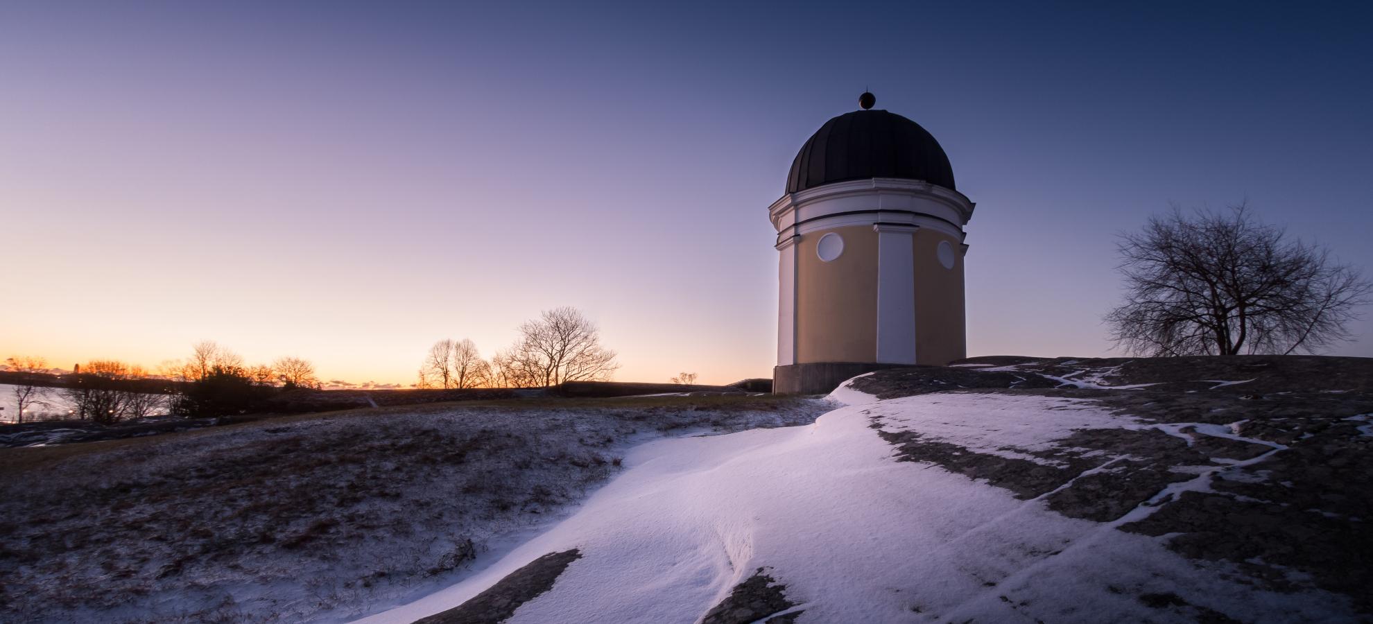 An early morning view of the old Helsinki ‘Kaivopuisto’ observatory 